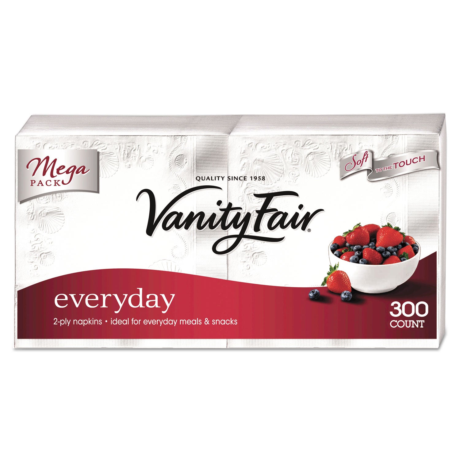 Vanity Fair® Vanity Fair Everyday Dinner Napkins, 2-Ply, White, 300/pack