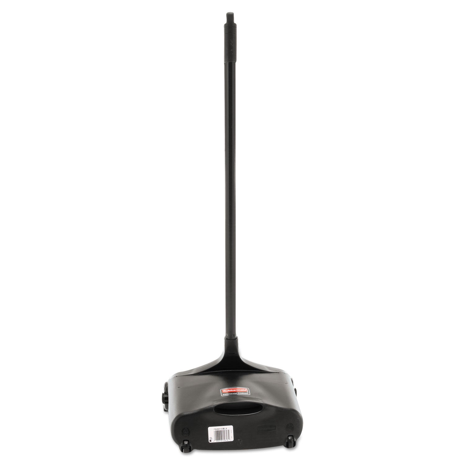 Rubbermaid® Commercial Lobby Pro Upright Dustpan With Wheels, 12.5w X 37h, Polypropylene With Vinyl Coat, Black