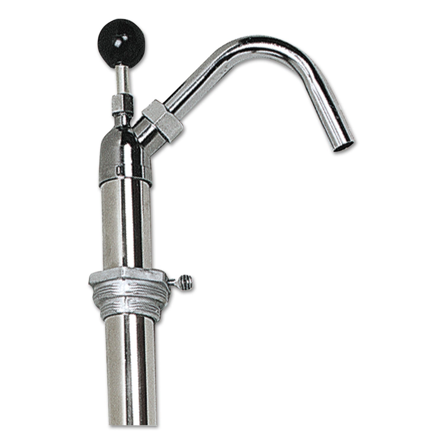 Boardwalk® Bottle Pump, 22 oz Output, Steel, 42.5" Tall, Chrome, 6/Carton