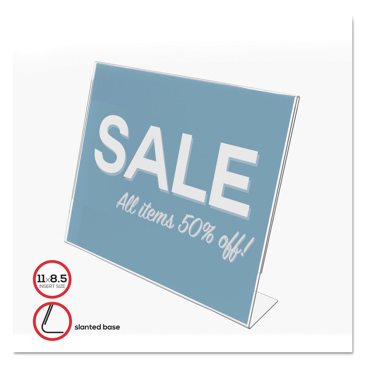 deflecto Classic Image Slanted Sign Holder