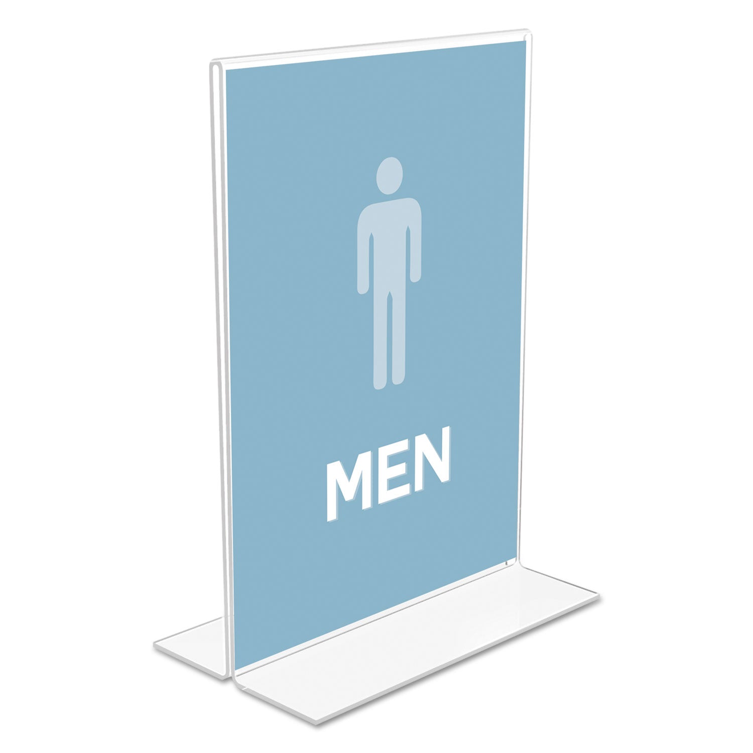 deflecto® Classic Image Double-Sided Sign Holder, 5 X 7 Insert, Clear