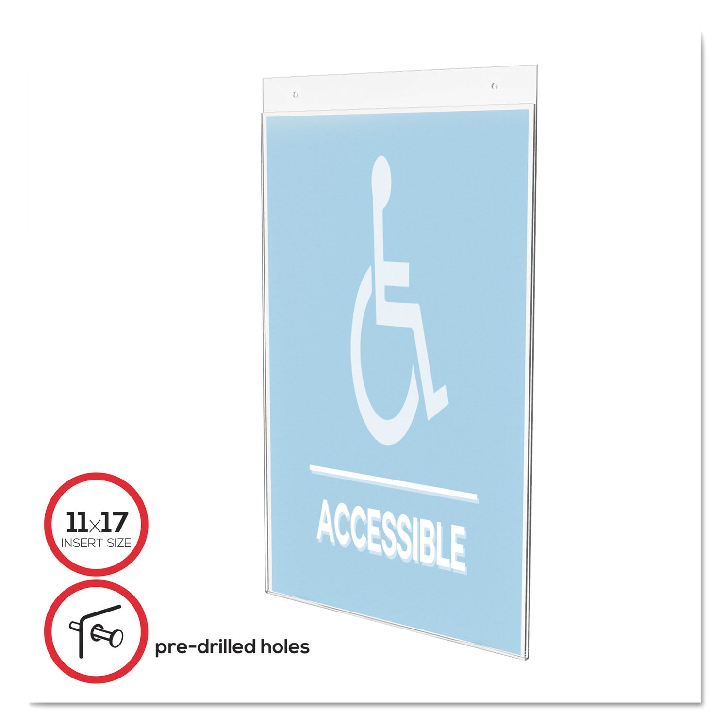 Classic Image Wall Sign Holder | 11 x 17 Plastic