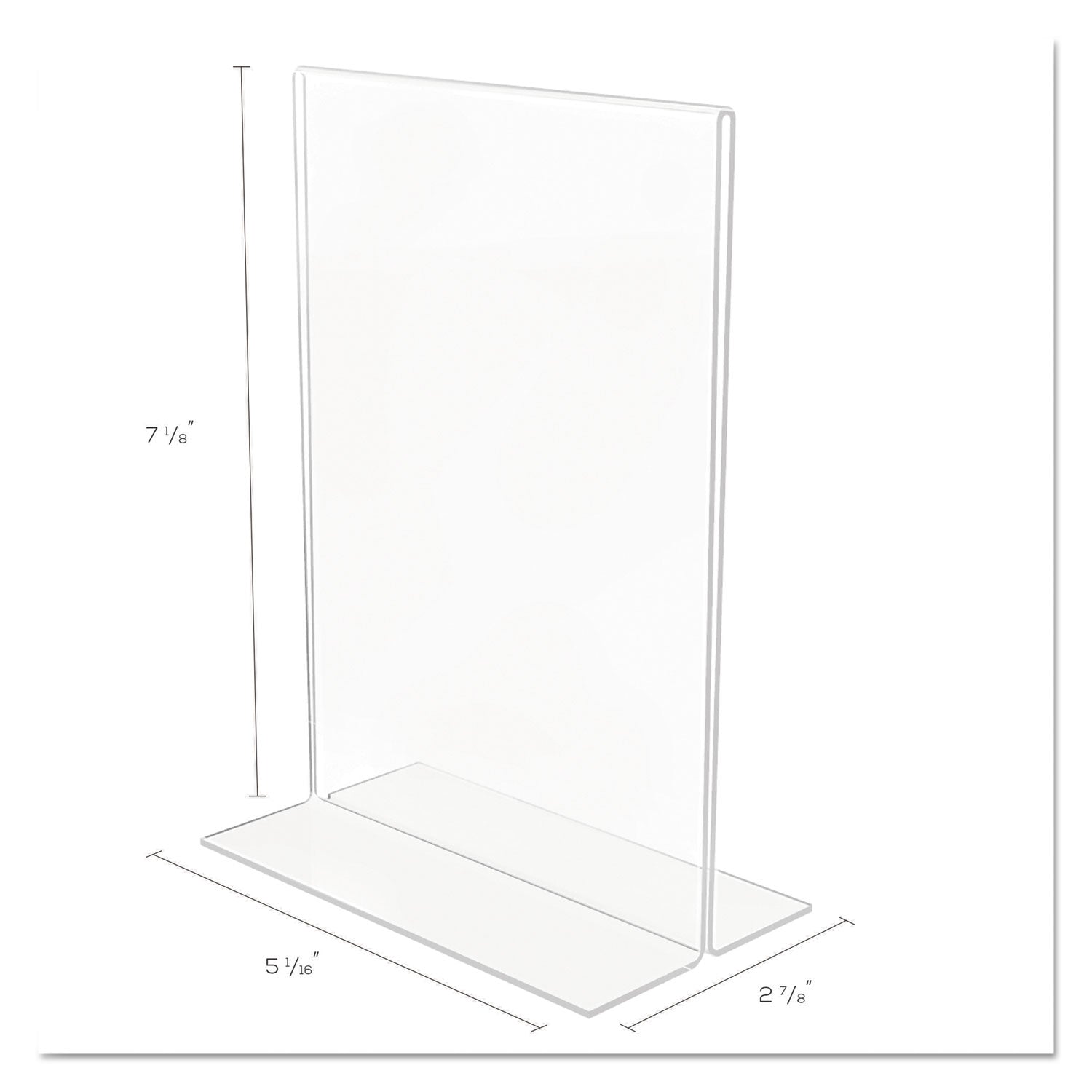 deflecto® Classic Image Double-Sided Sign Holder, 5 X 7 Insert, Clear