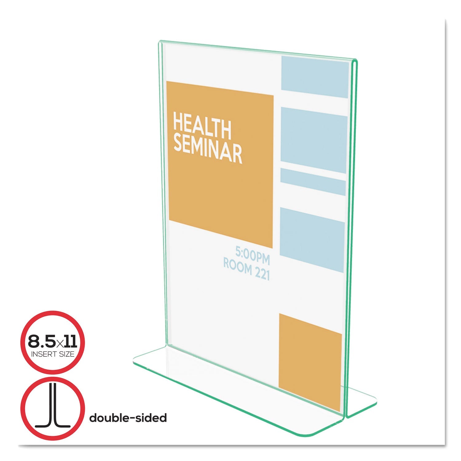 Green Edge Sign Holders | 8.5x11, deflecto®