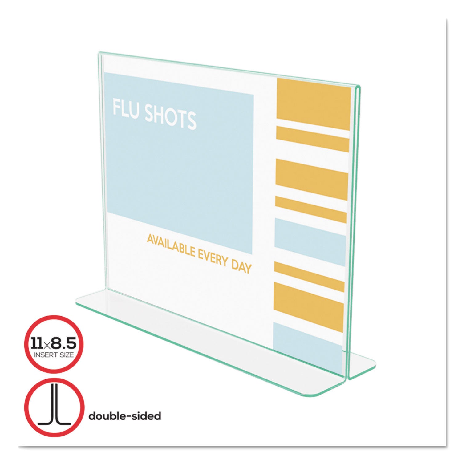 Green Edge Sign Holders | 11 x 8.5