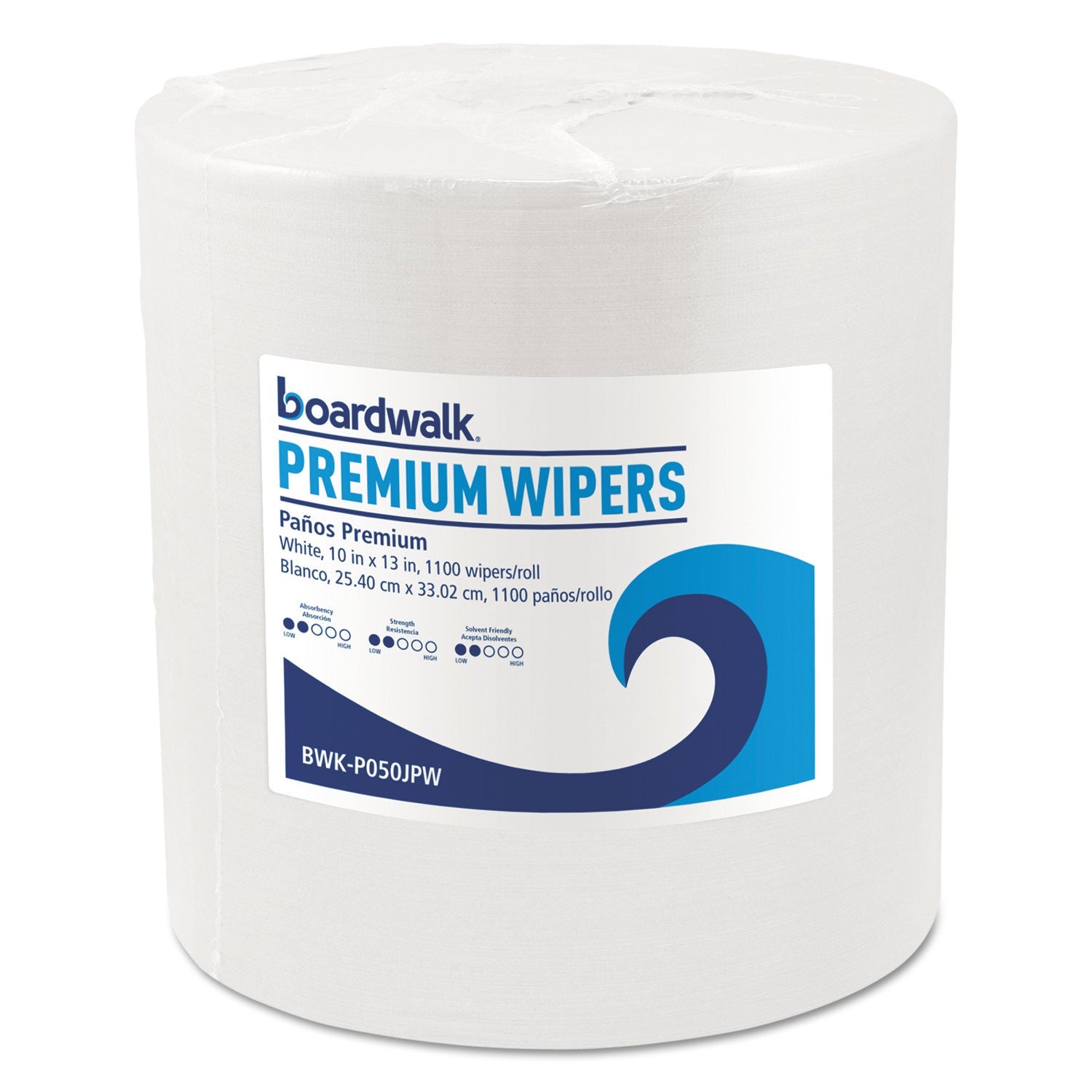 Hydrospun Wipers | Boardwalk® 9x13 White 1100/Roll