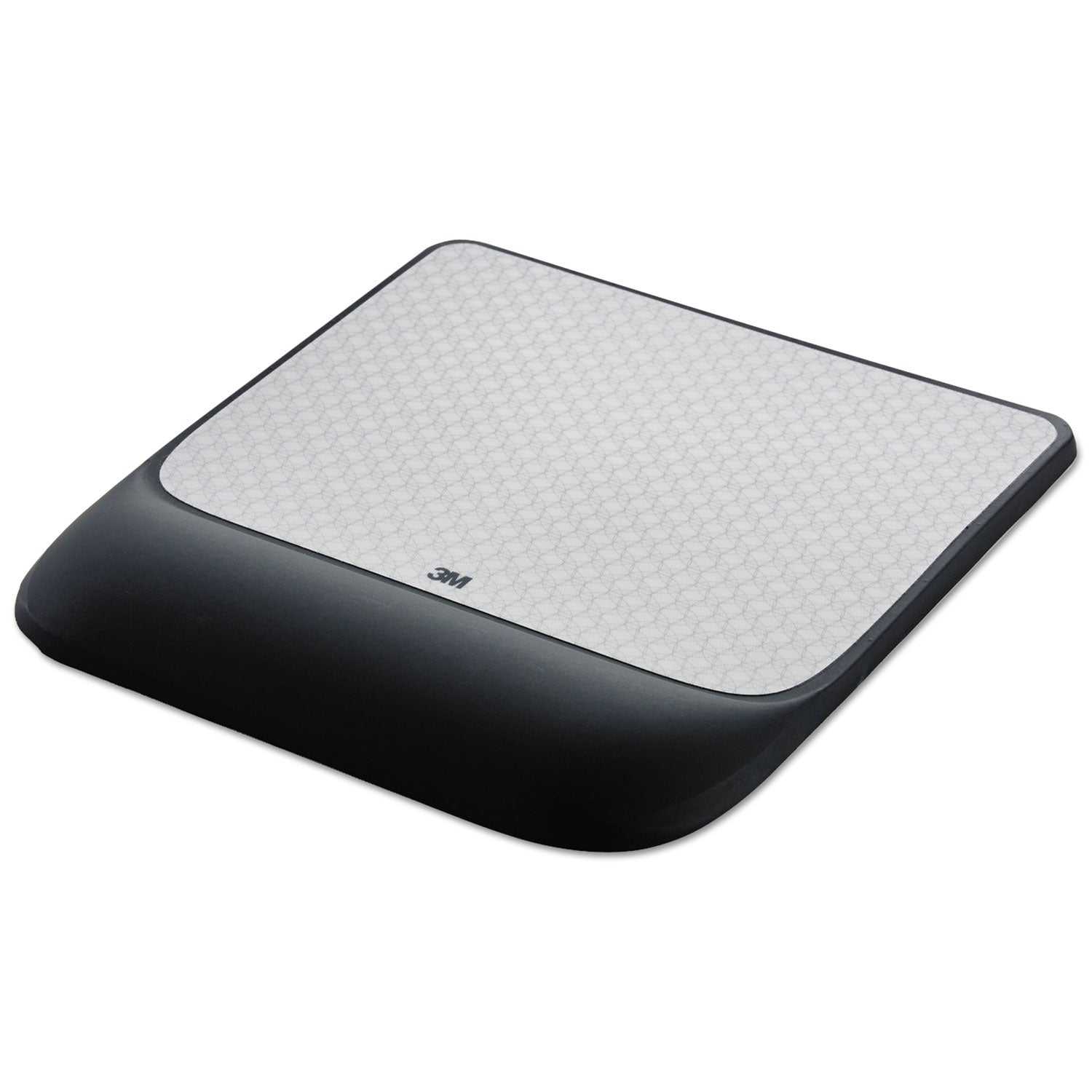 3M™ Mouse Pad with Precise Mousing Surface and Gel Wrist Rest, 8.5 x 9, Gray/Black