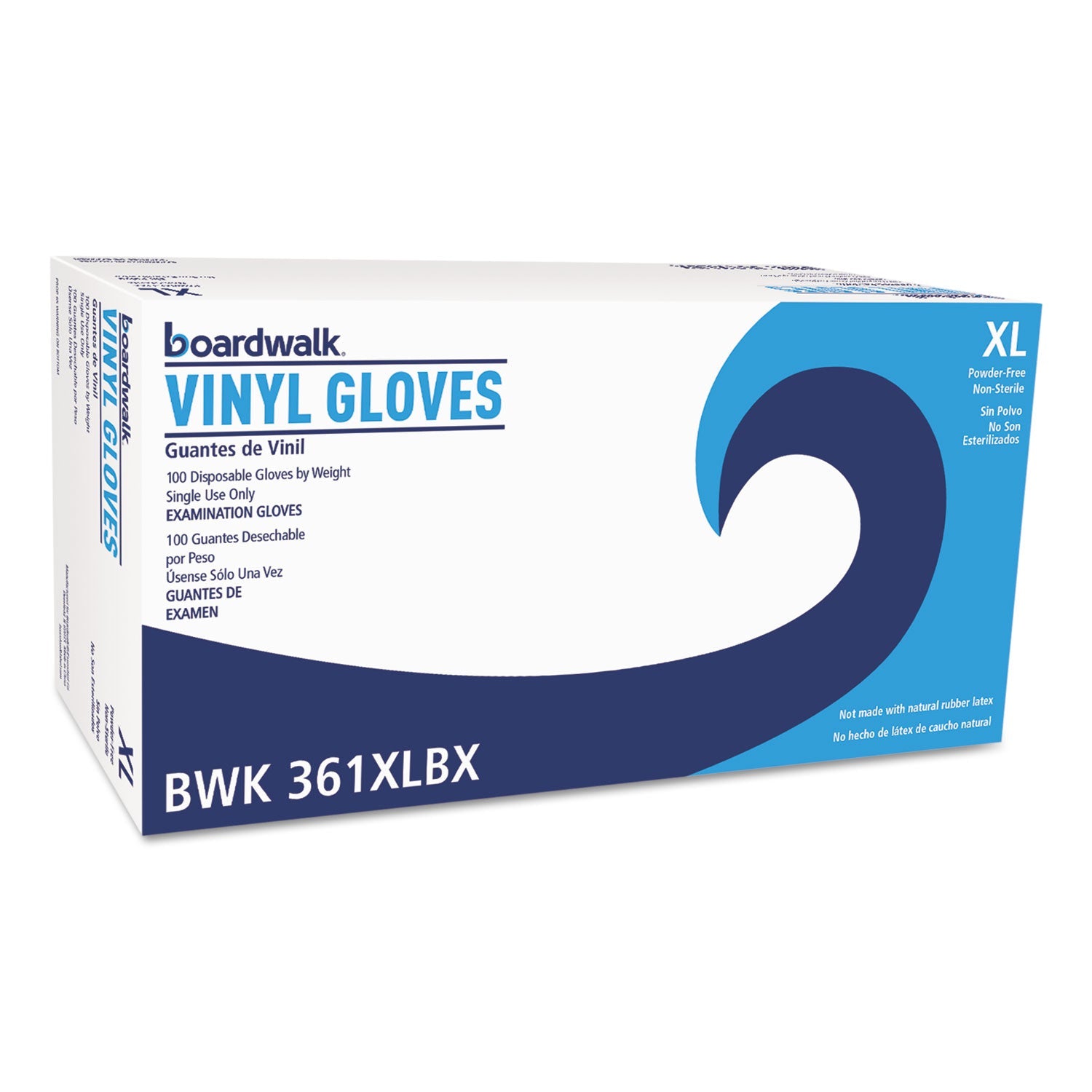 Exam Vinyl Gloves | XL Clear | Boardwalk® 1000/Carton