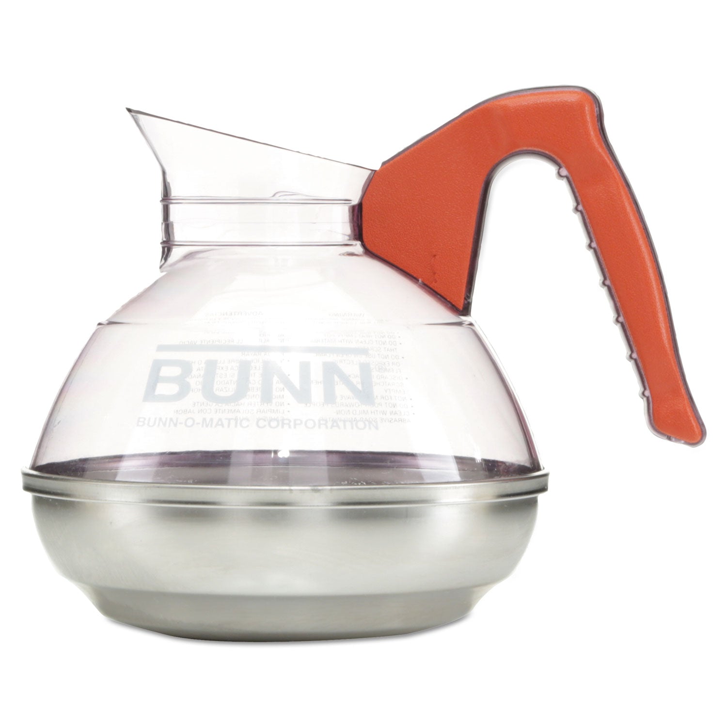 BUNN® Easy Pour Decanter, 64 oz, Orange Handle