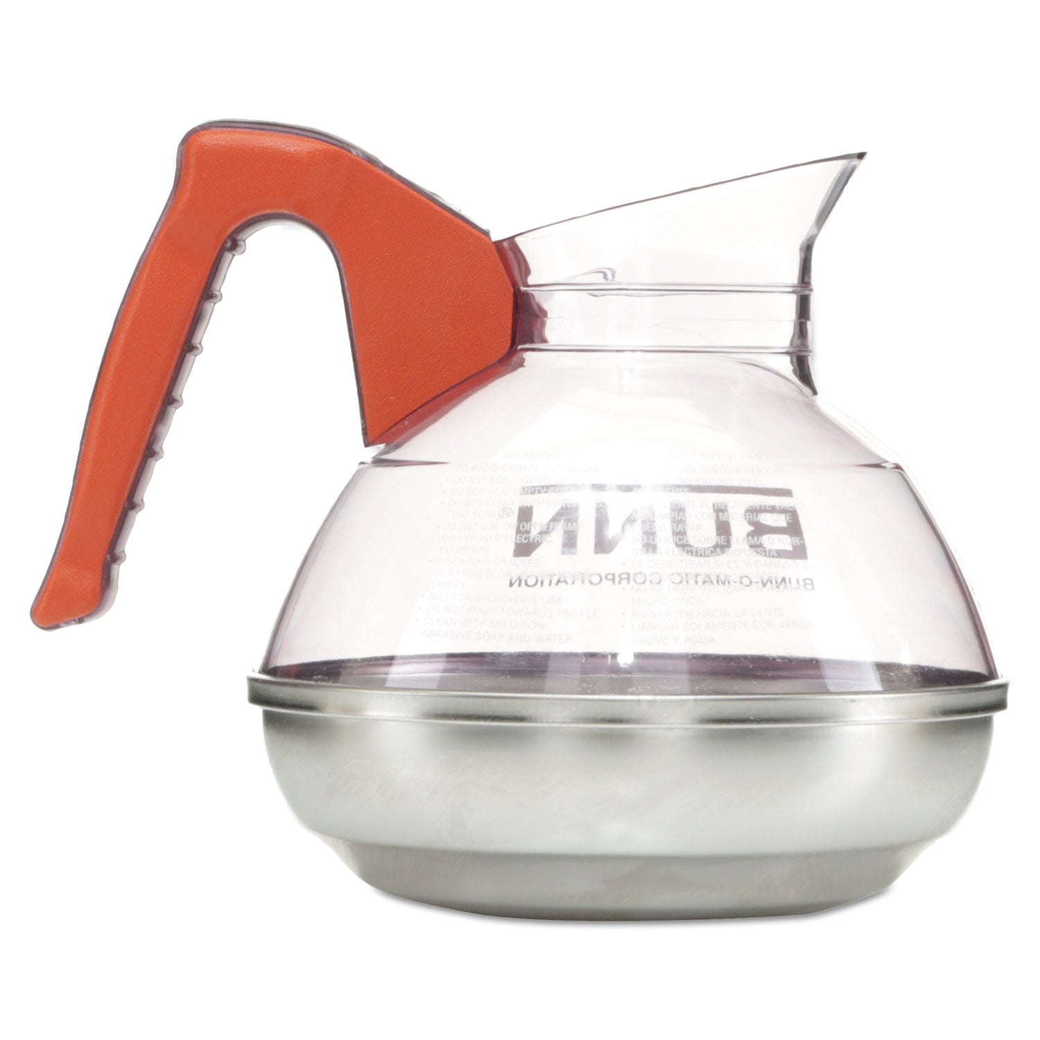 BUNN® Easy Pour Decanter, 64 oz, Orange Handle