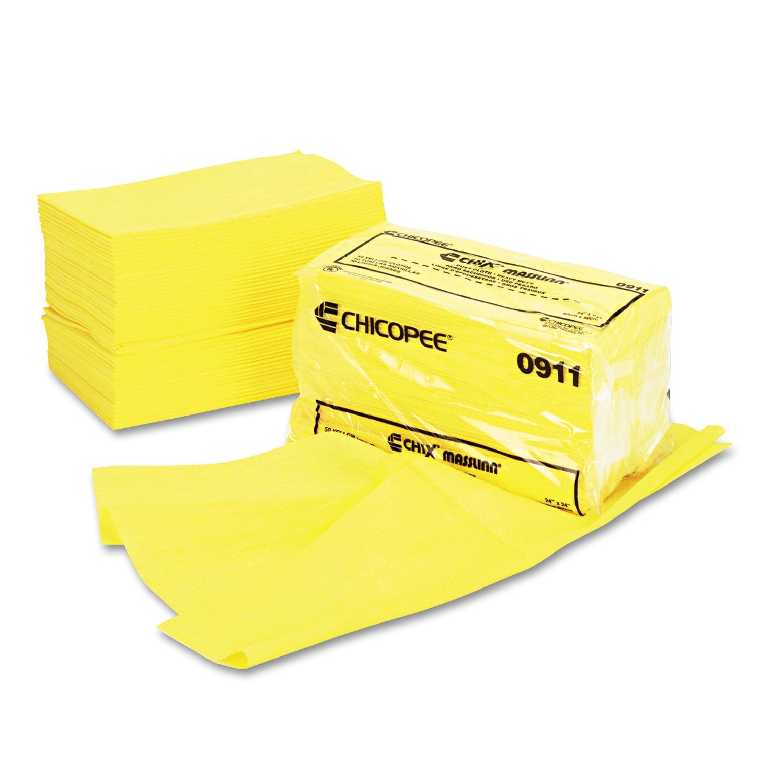 Chix® Masslinn Dust Cloths, 24 X 24, Yellow, 50/bag, 2 Bags/carton