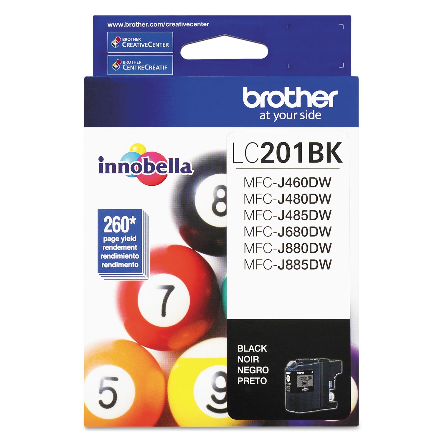 Innobella Black Ink | Brother LC201BK, 260-Yield