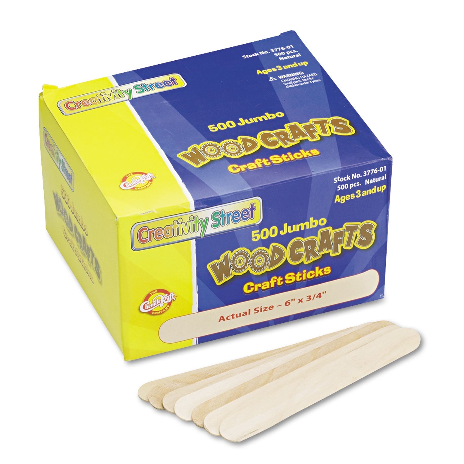 Creativity Street Natural Wood Craft Sticks | 6"