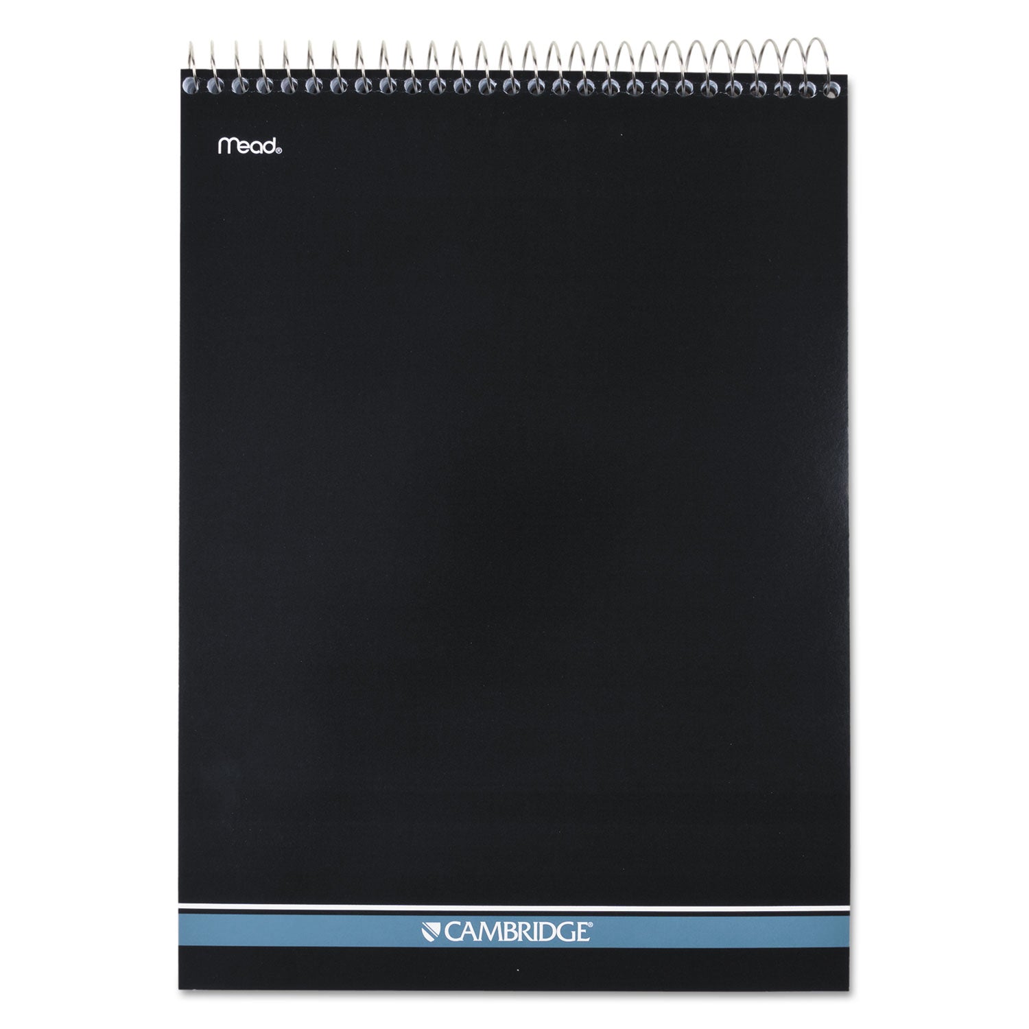 Cambridge® Stiff-Back Wire Bound Notepad, Medium/college Rule, Navy Cover, 70 White 8.5 X 11.5 Sheets