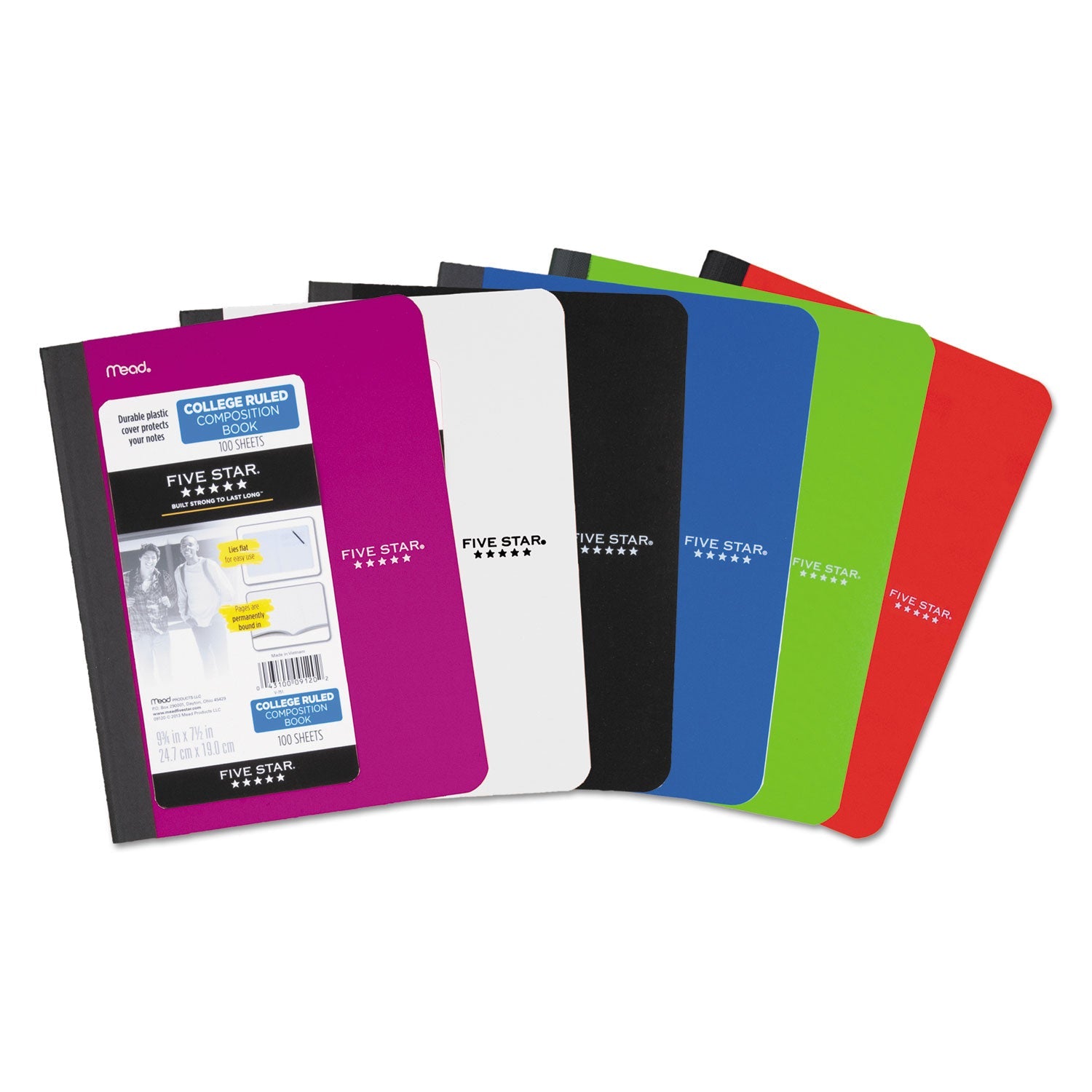 Five Star Composition Book | 100-Sheet, Assorted