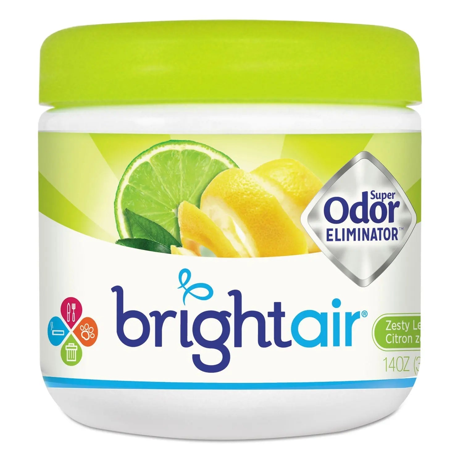 BRIGHT Air® Super Odor Eliminator, Zesty Lemon And Lime, 14 Oz Jar