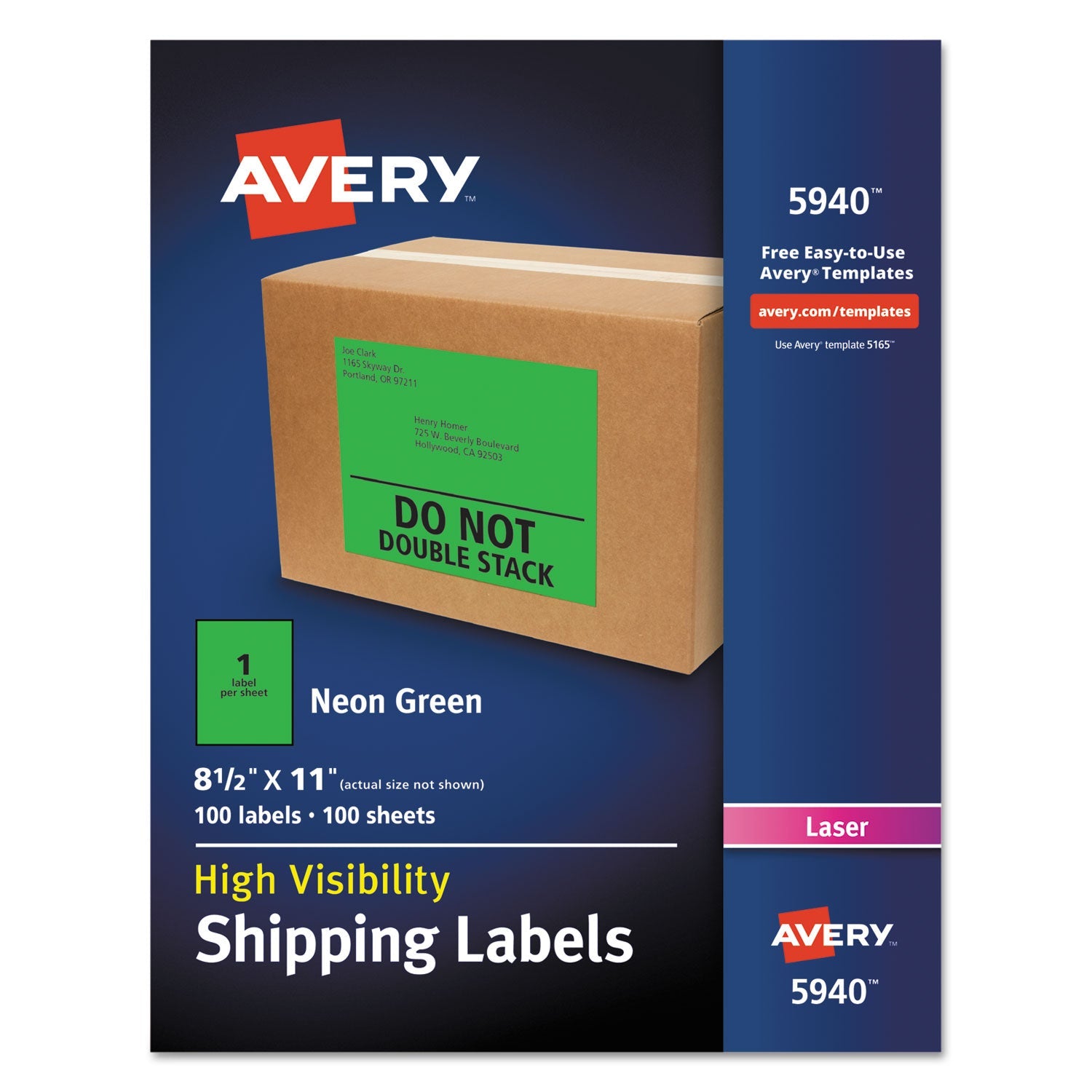 High-Visibility Laser ID Labels | Neon Green