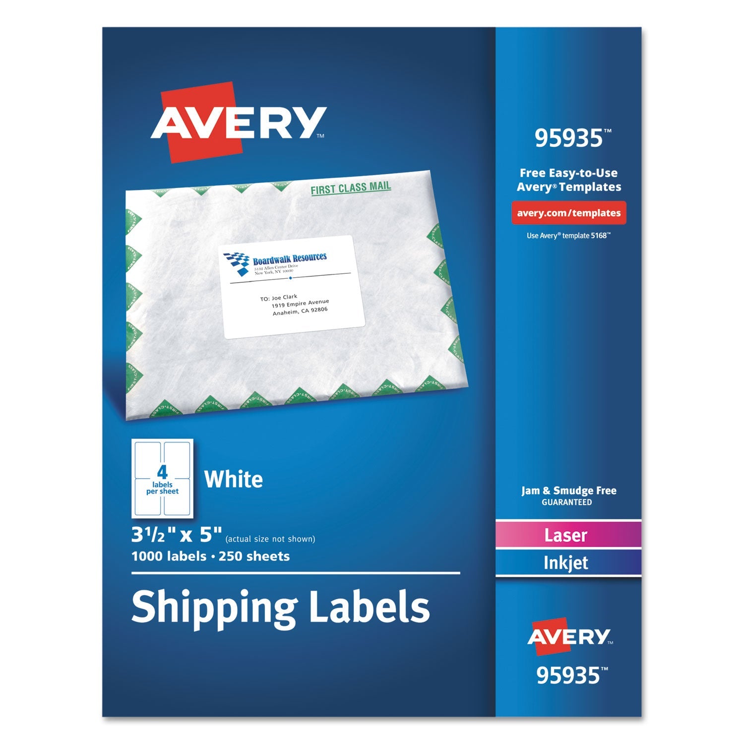 White Shipping Labels | 3.5x5 | 1000-Box | Avery®