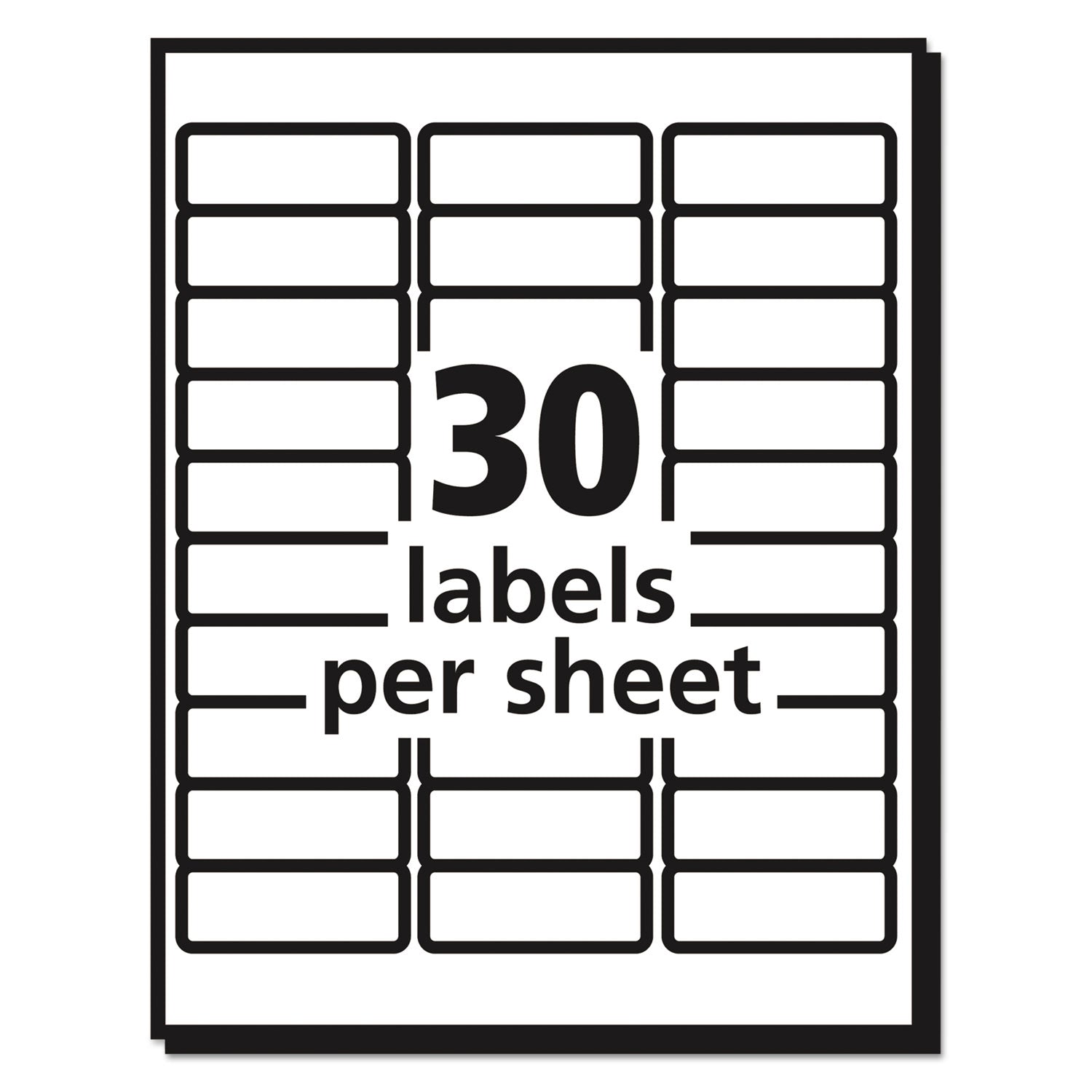 Avery® Matte Clear Easy Peel Mailing Labels W/ Sure Feed Technology, Laser Printers, 1 X 2.63, Clear, 30/sheet, 50 Sheets/box