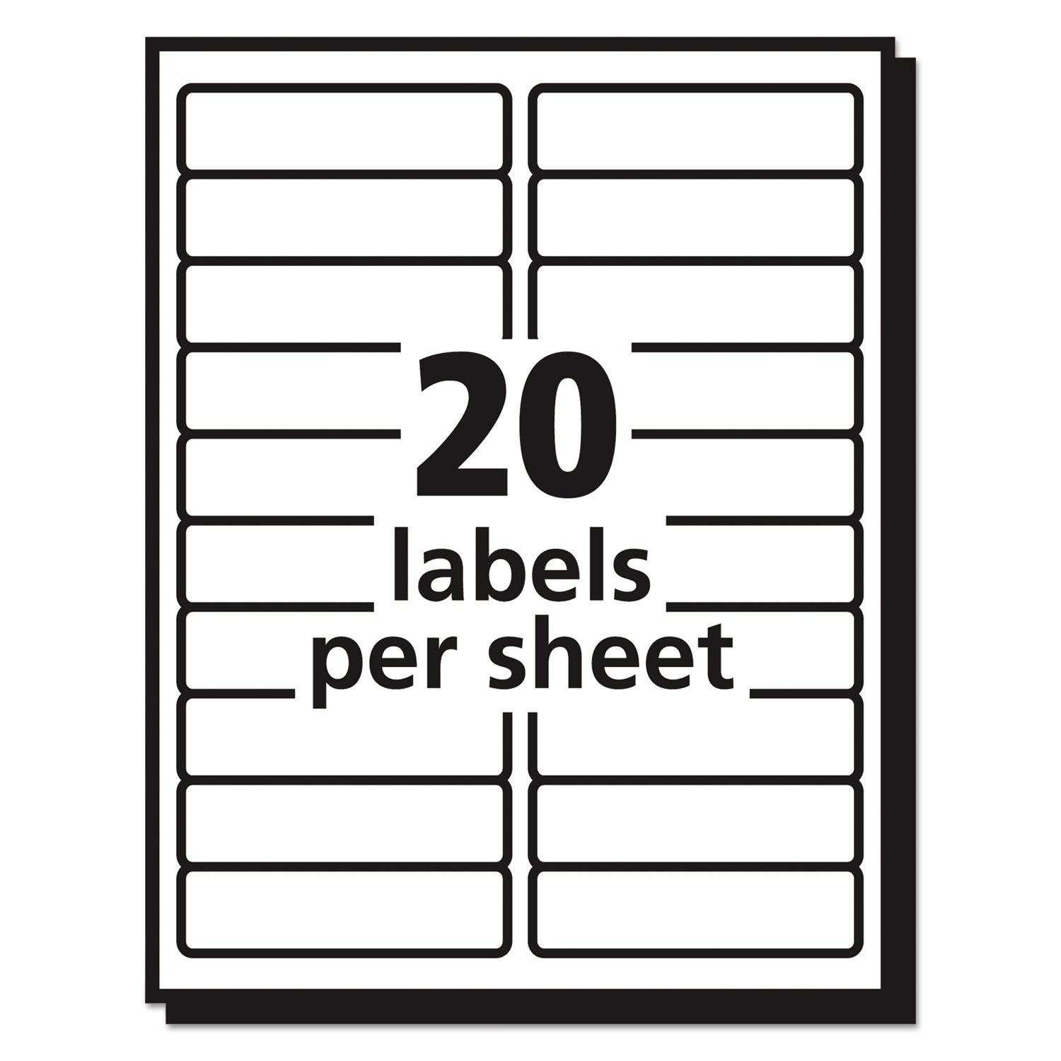 Avery® Matte Clear Easy Peel Mailing Labels W/ Sure Feed Technology, Laser Printers, 1 X 4, Clear, 20/sheet, 50 Sheets/box