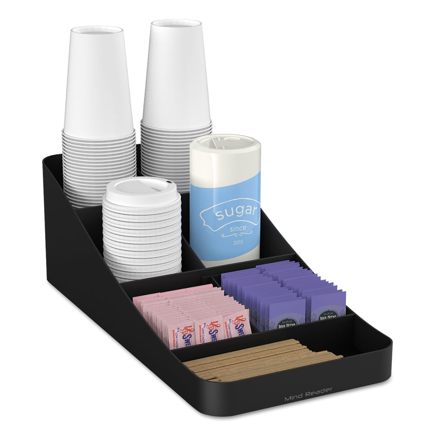 Trove Seven-Compartment Coffee Condiment Organizer