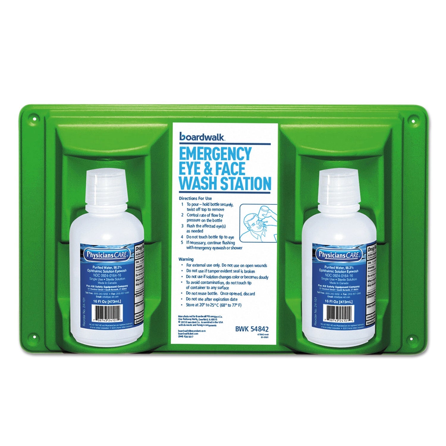 Emergency Eyewash Station | 2 Bottles/Station