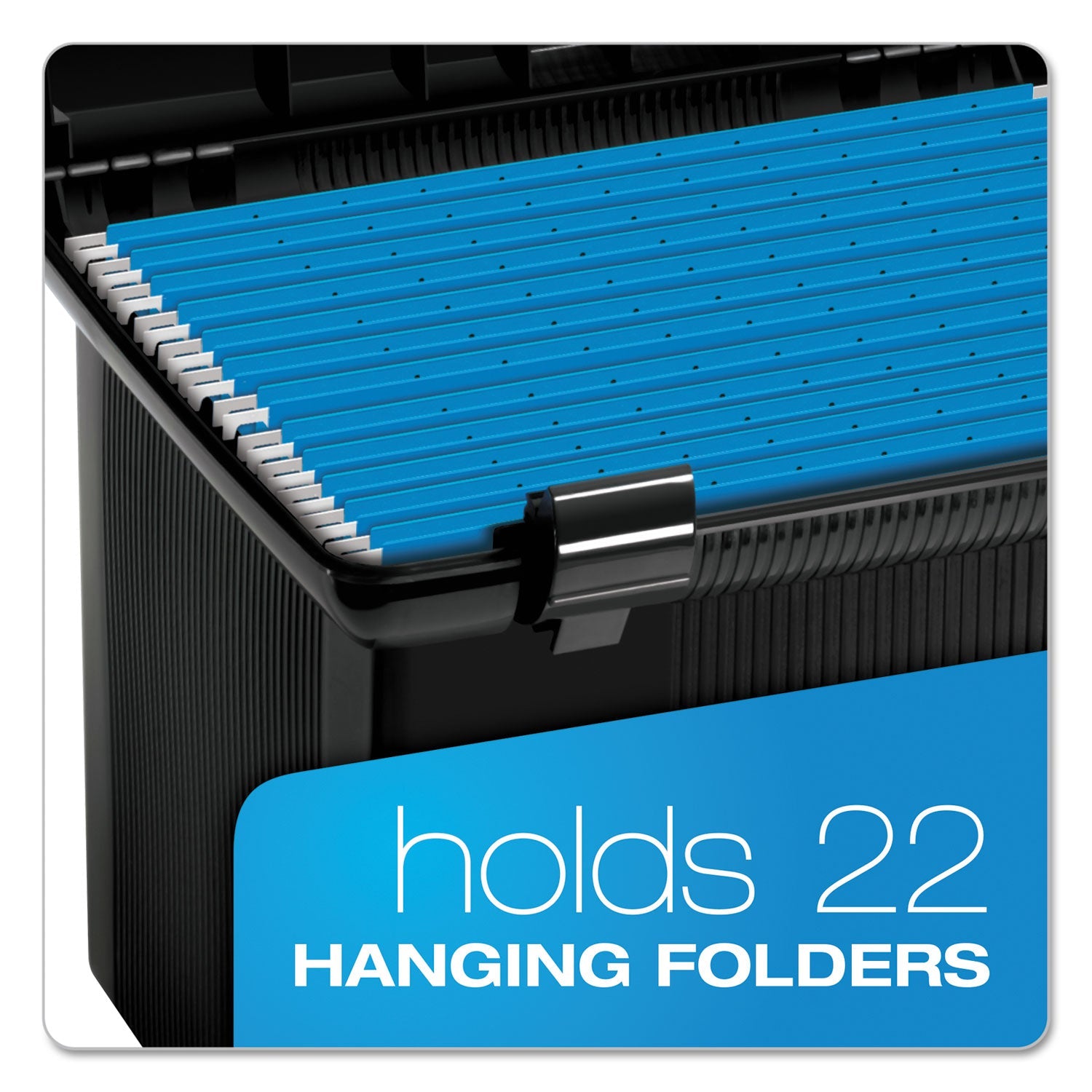 Pendaflex® Portable File Boxes, Letter Files, 13.88" X 14" X 11.13", Black