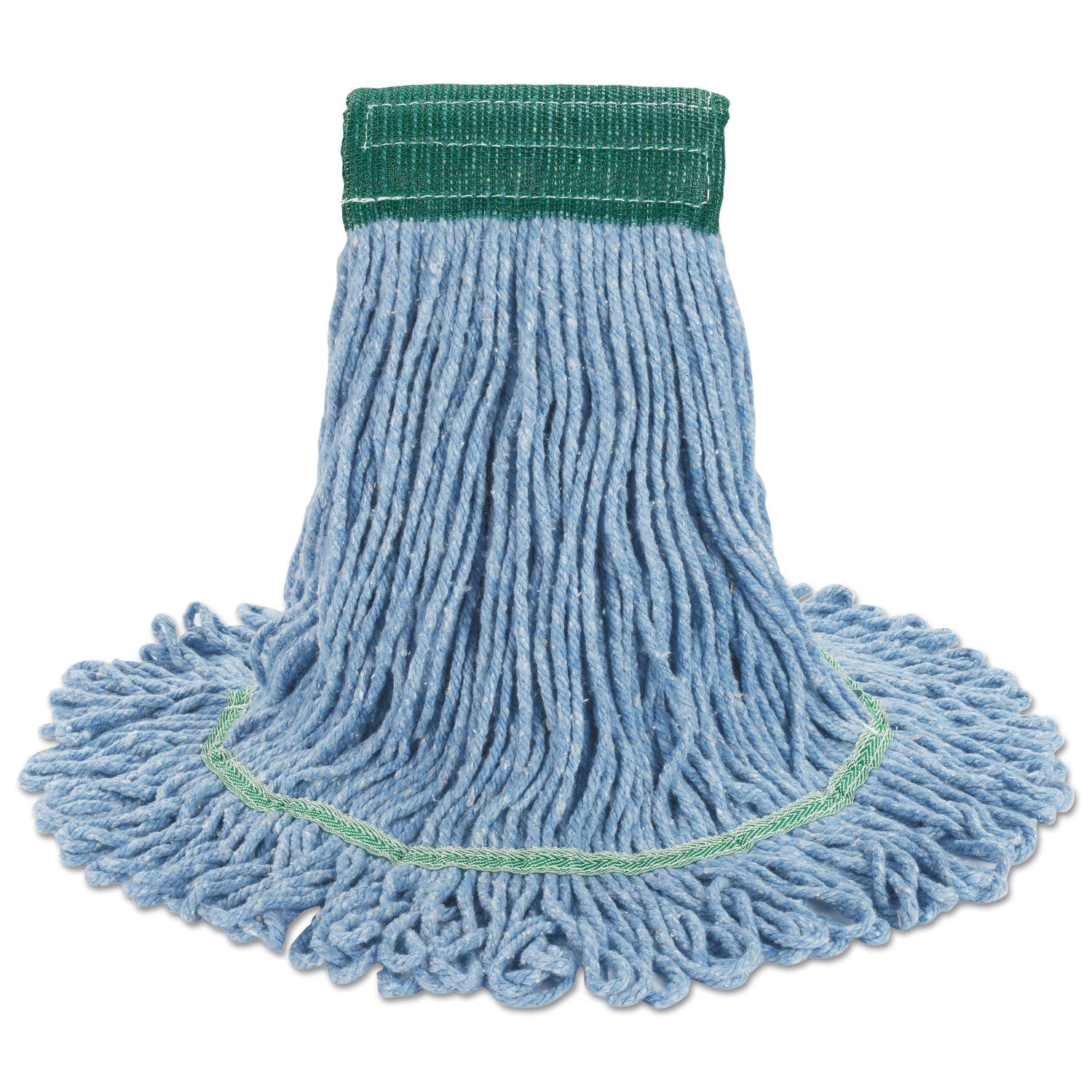 Boardwalk® Super Loop Wet Mop Head, Cotton/synthetic Fiber, 5" Headband, Medium Size, Blue