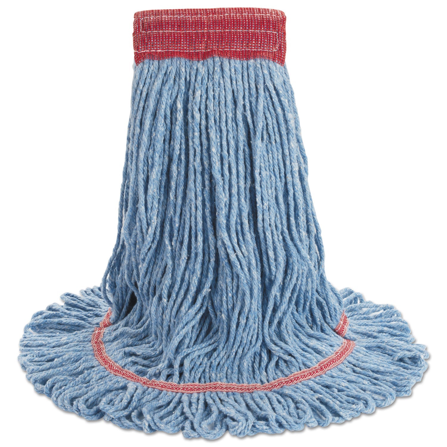 Boardwalk® Super Loop Wet Mop Head, Cotton/synthetic Fiber, 5" Headband, Large Size, Blue, 12/carton