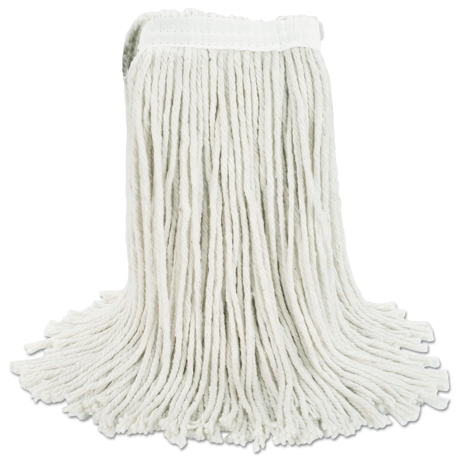 Boardwalk® Cut-End Wet Mop Head, Cotton, No. 16 Size, White