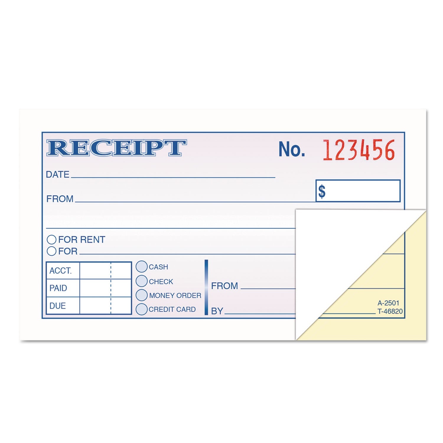 Money and Rent Receipt Books | 2-Part