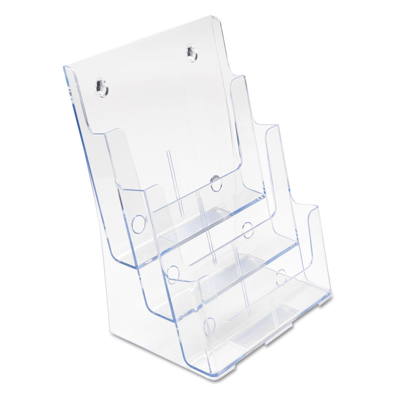 deflecto® 3-Compartment Docuholder, Magazine Size, 9.5w X 6.25d X 12.63, Clear