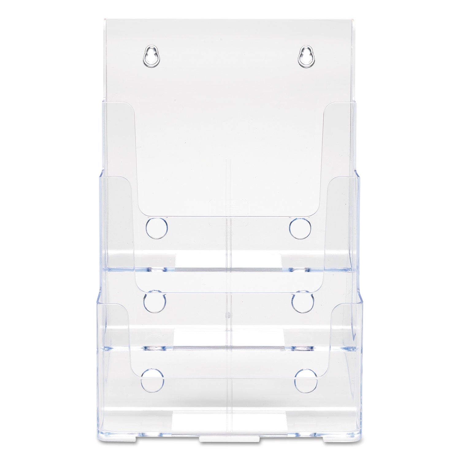 deflecto® 3-Compartment Docuholder, Magazine Size, 9.5w X 6.25d X 12.63, Clear