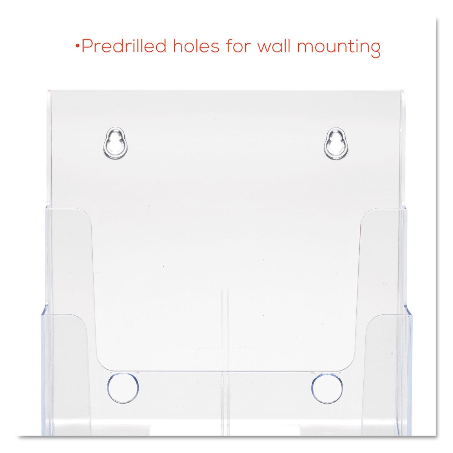 deflecto® 3-Compartment Docuholder, Magazine Size, 9.5w X 6.25d X 12.63, Clear