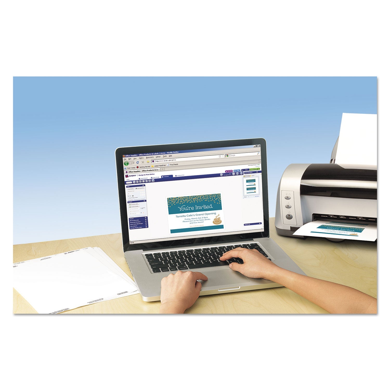 Avery® Note Cards With Matching Envelopes, Inkjet, 65lb, 4.25 X 5.5, Textured Uncoated White, 50 Cards, 2 Cards/sheet, 25 Sheets/box