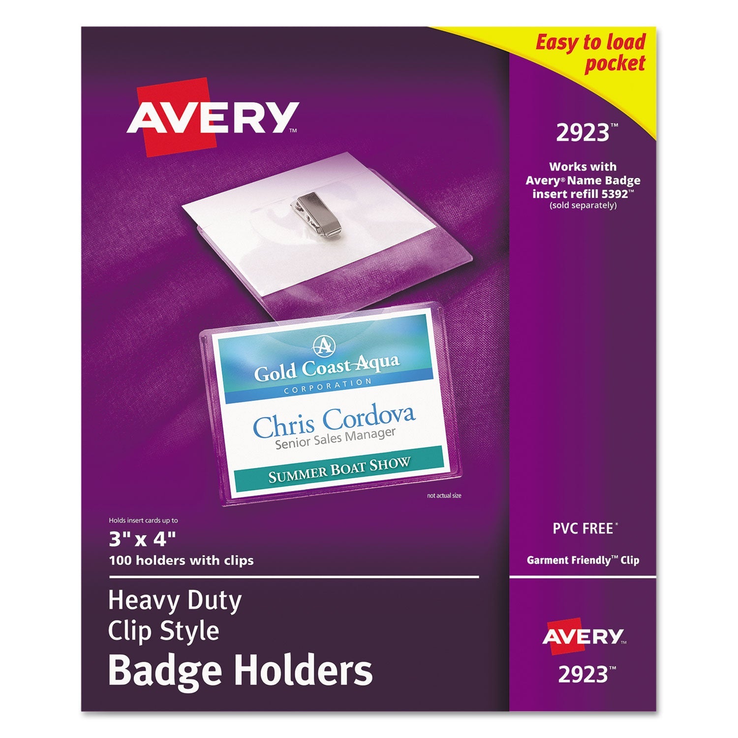 Heavy-Duty Clip-Style Badge Holders | 100/box