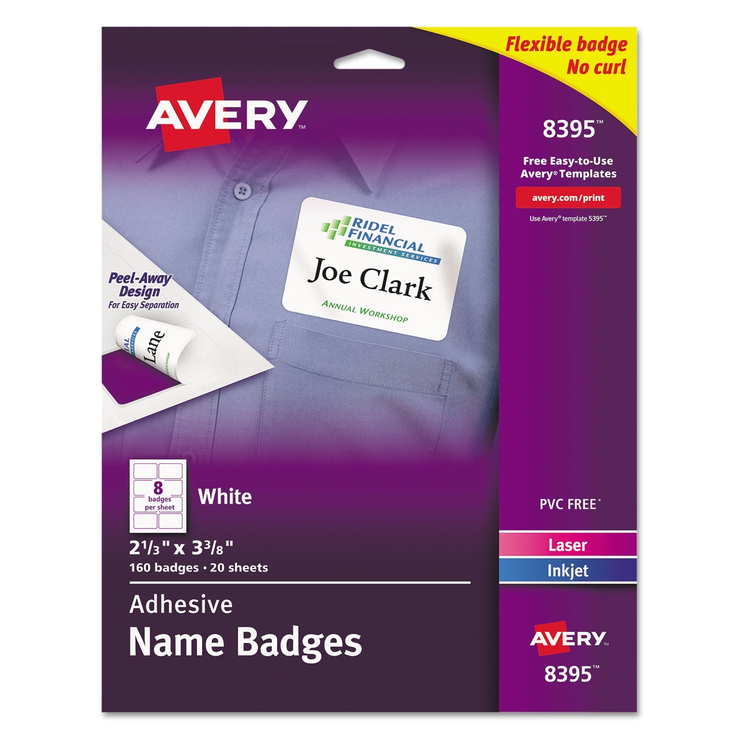 Flexible Adhesive Name Badges | 160-Pack | Avery®