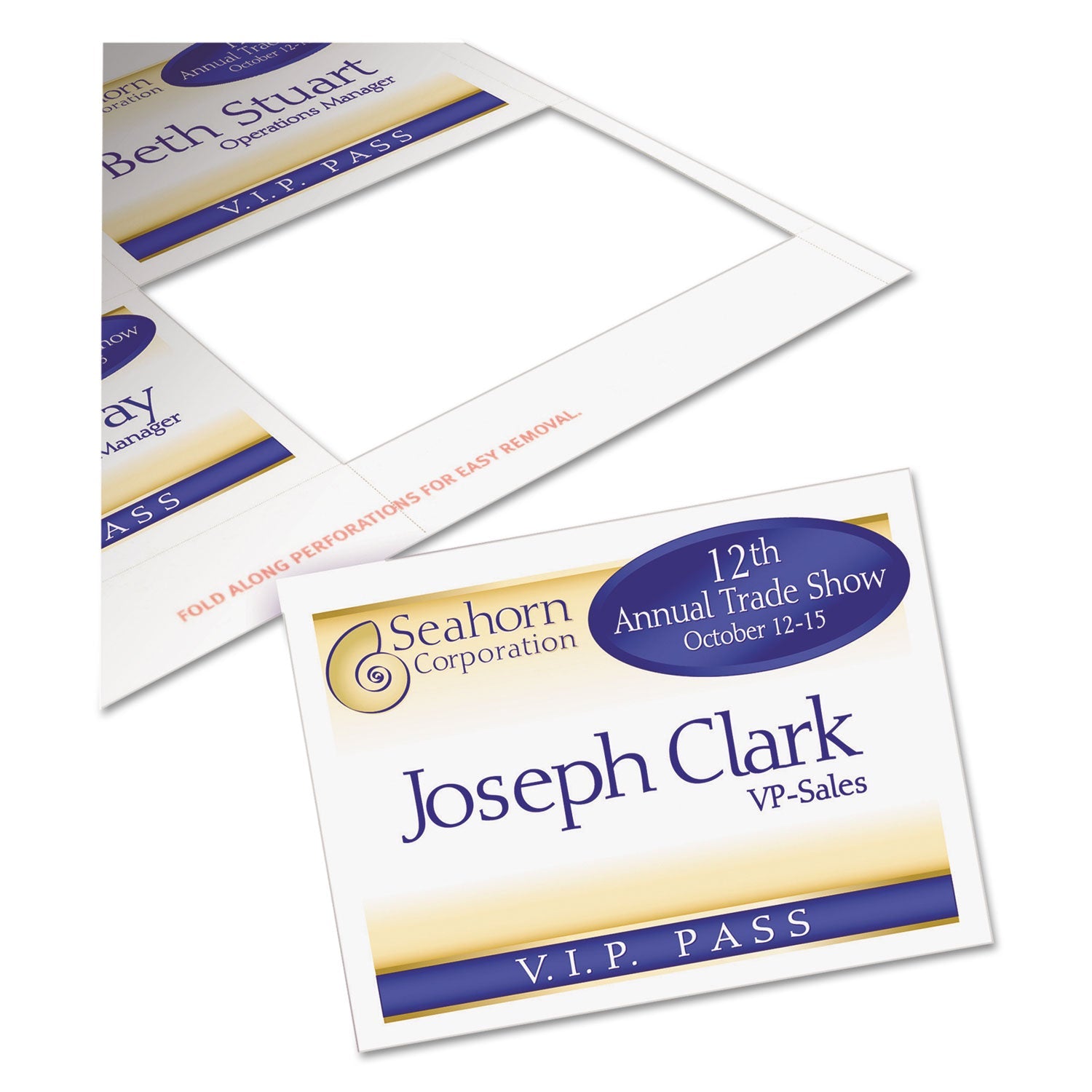 Avery® Name Badge Insert Refills, Horizontal/vertical, 3 X 4, White, 300/box