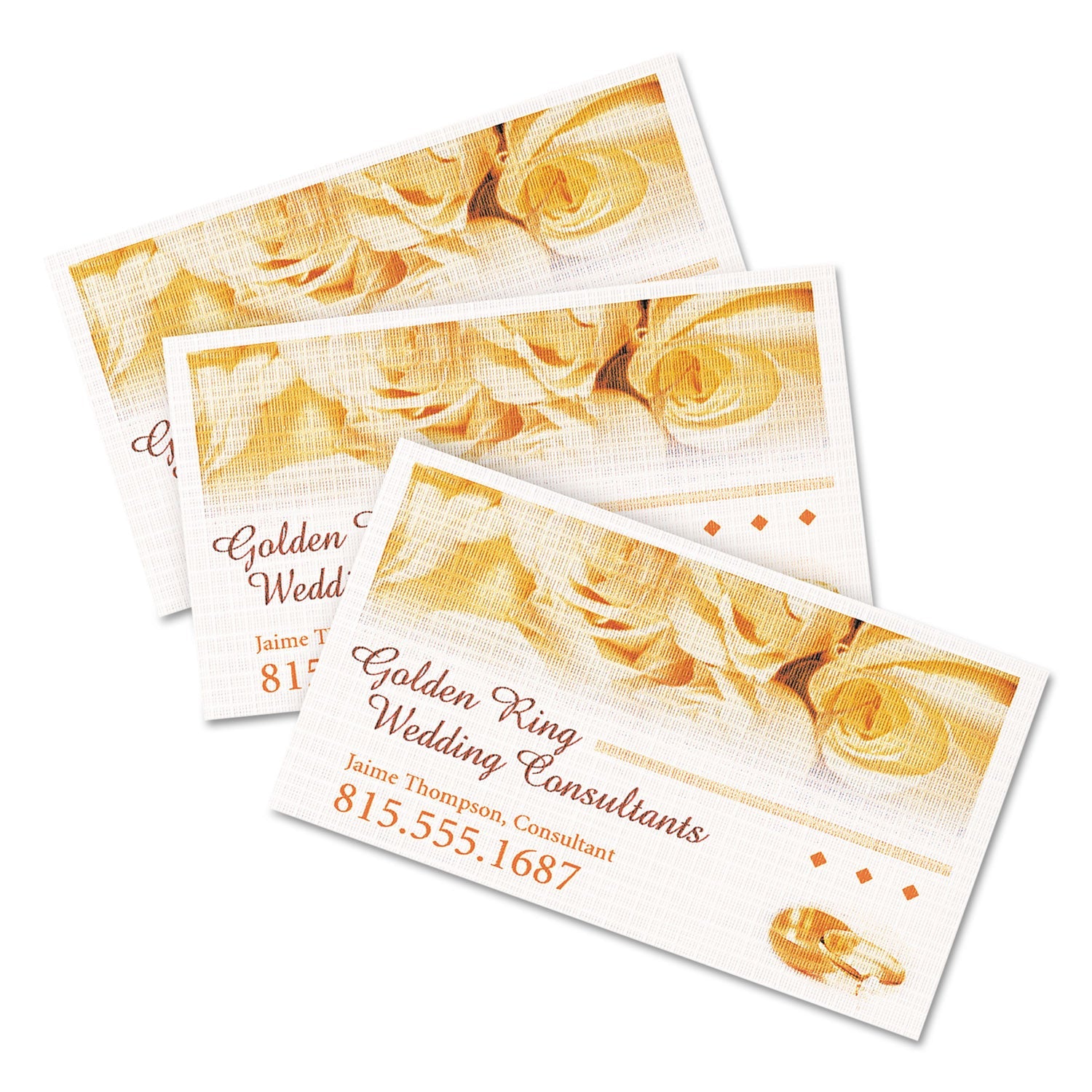 Avery® Linen Texture True Print Business Cards, Inkjet, 2 X 3.5, White, 200 Cards, 10 Cards/sheet, 20 Sheets/pack