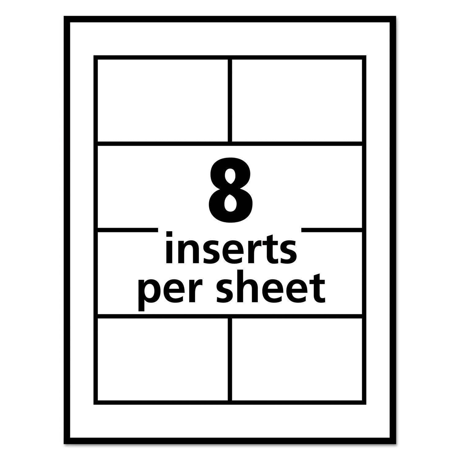 Avery® Pin-Style Badge Holder With Laser/inkjet Insert, Top Load, 3.5 X 2.25, White, 100/box