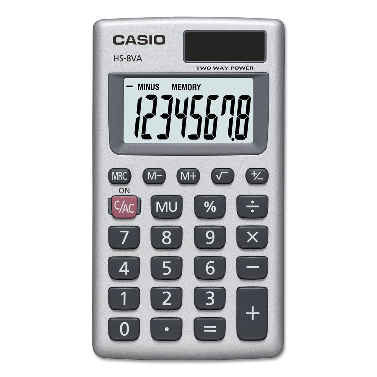 Casio Hs-8va Handheld Calculator | 8-Digit LCD