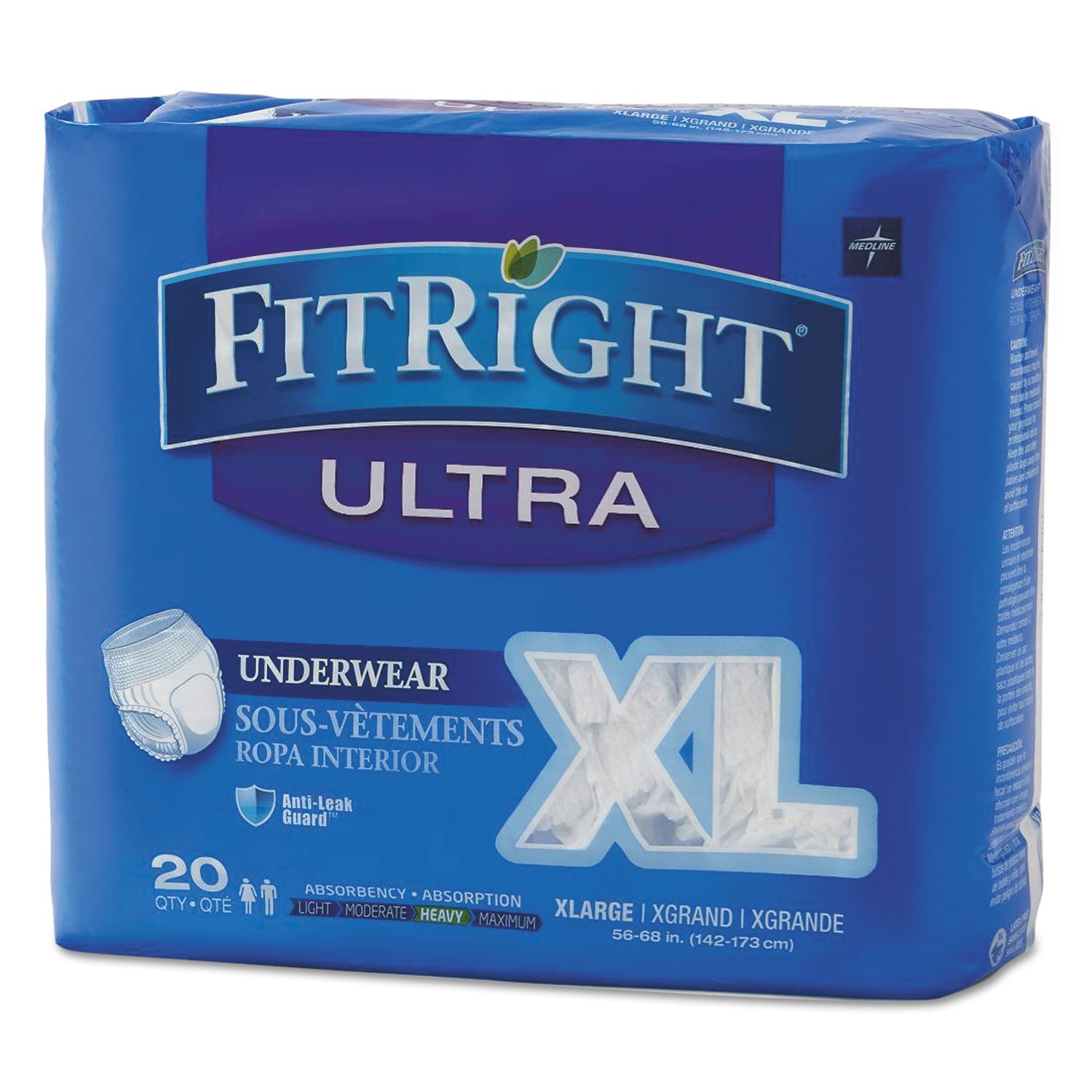 Medline Fitright Ultra Protective Underwear | XL