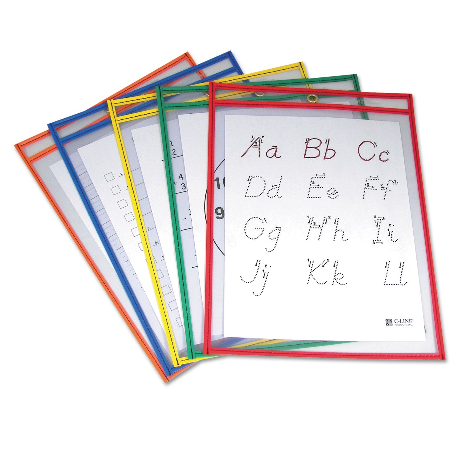 Reusable Dry Erase Pockets | Assorted, 5/Pack