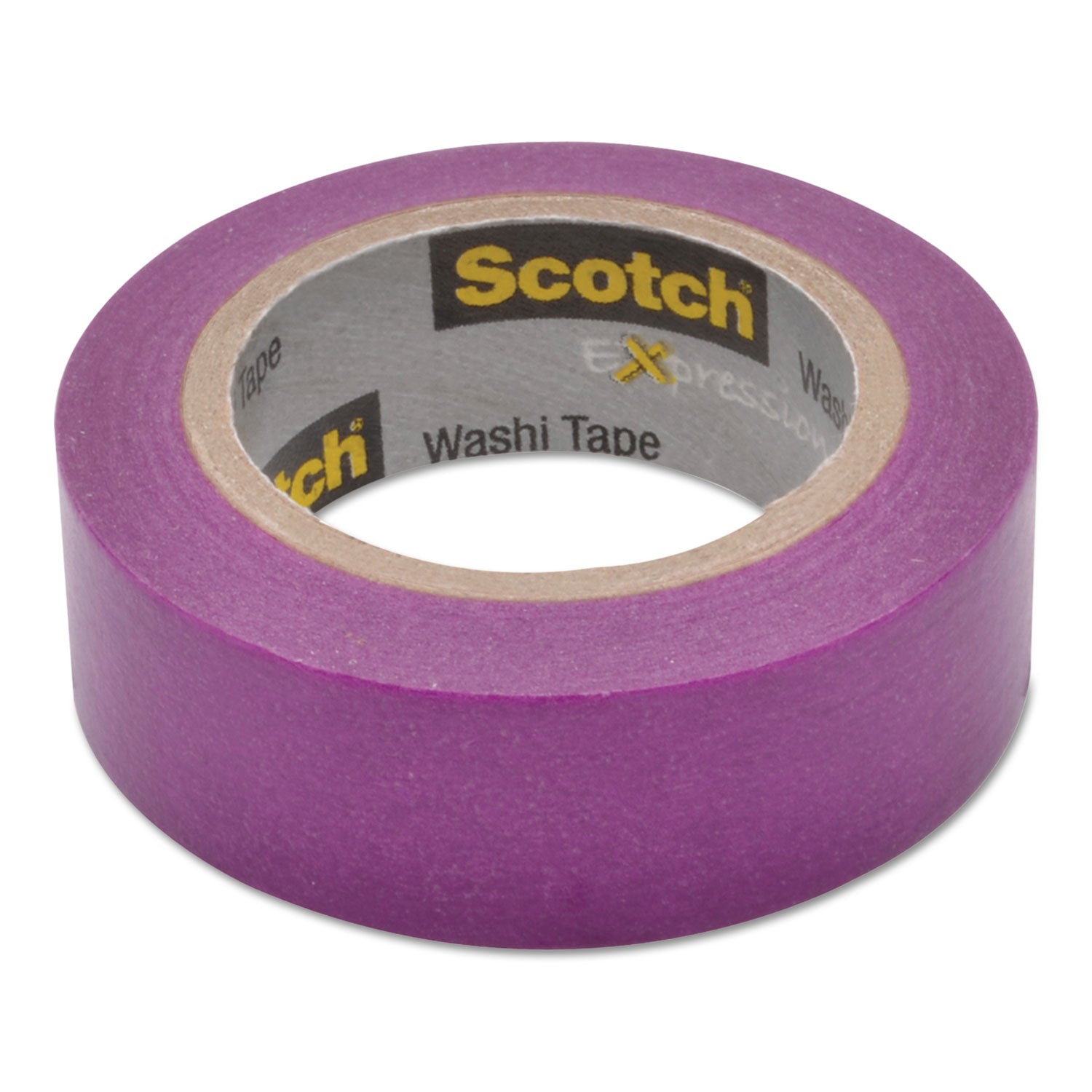 Scotch® Expressions Washi Tape, 1.25" Core, 0.59" X 32.75 Ft, Purple