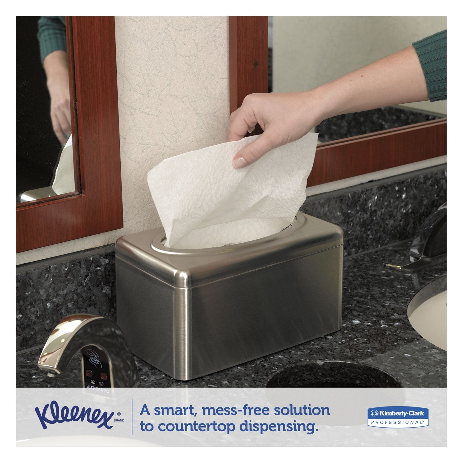 Kleenex® Hand Towels, POP-UP Box, Cloth, 1-Ply, 9 x 10.5, Unscented, White, 120/Box, 18 Boxes/Carton