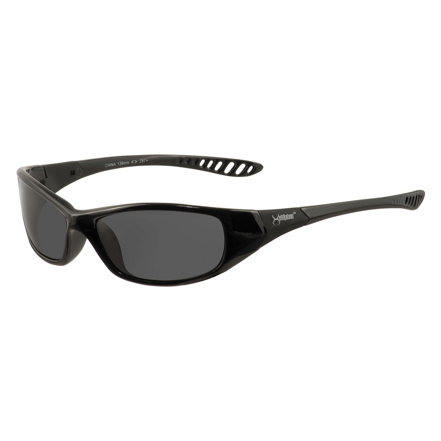 KleenGuard™ V40 HellRaiser Safety Glasses, Black Frame, Smoke Lens - Bloom Skins