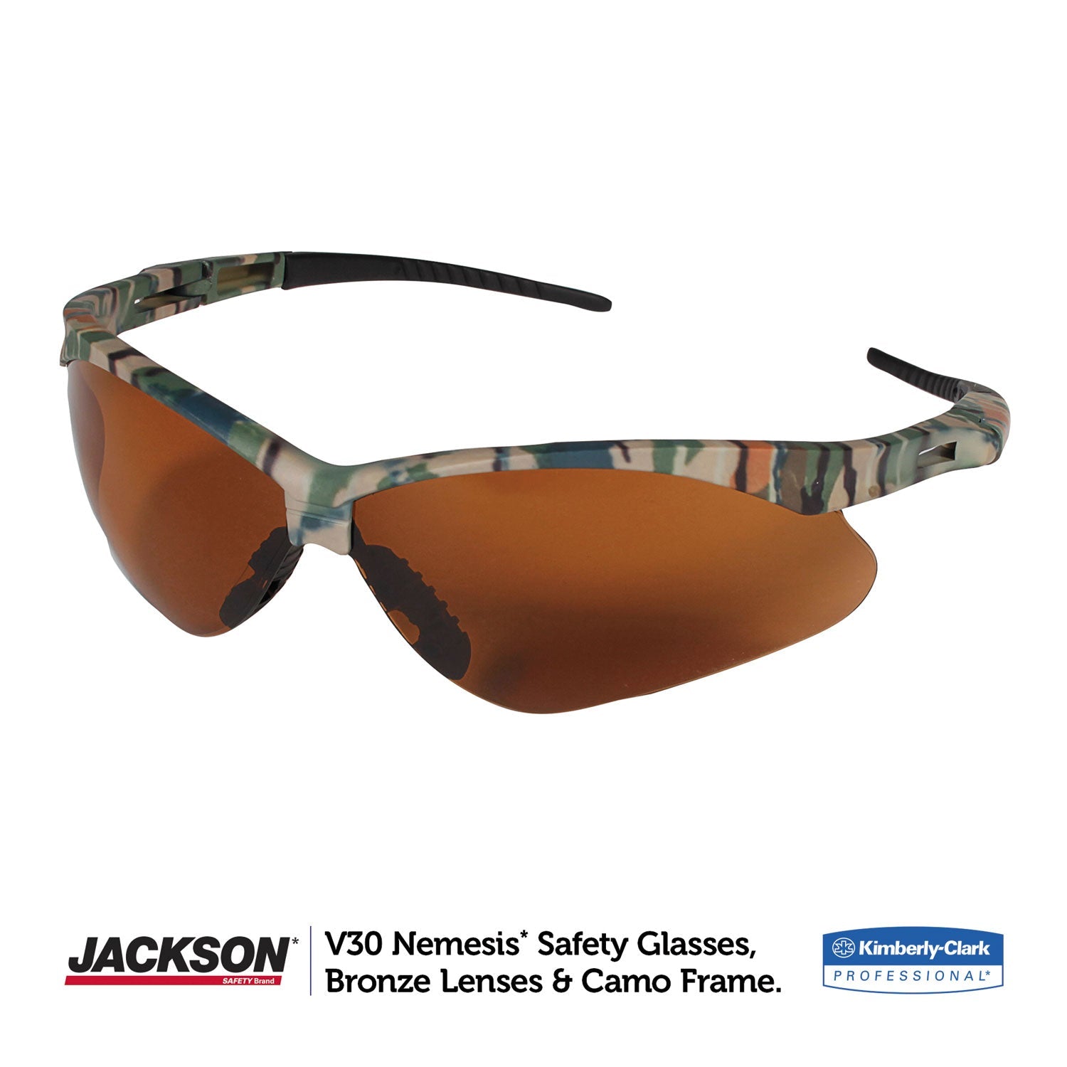 KleenGuard™ Nemesis Safety Glasses, Camo Frame, Bronze Lens - Bloom Skins
