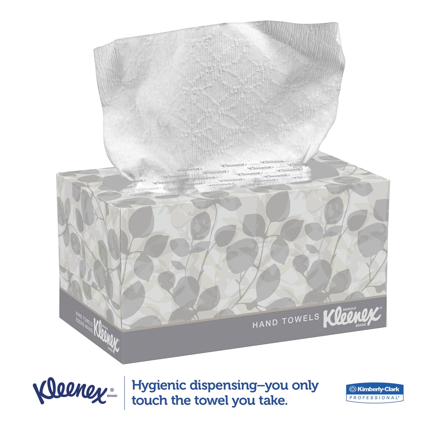 Kleenex® Hand Towels, POP-UP Box, Cloth, 1-Ply, 9 x 10.5, Unscented, White, 120/Box, 18 Boxes/Carton