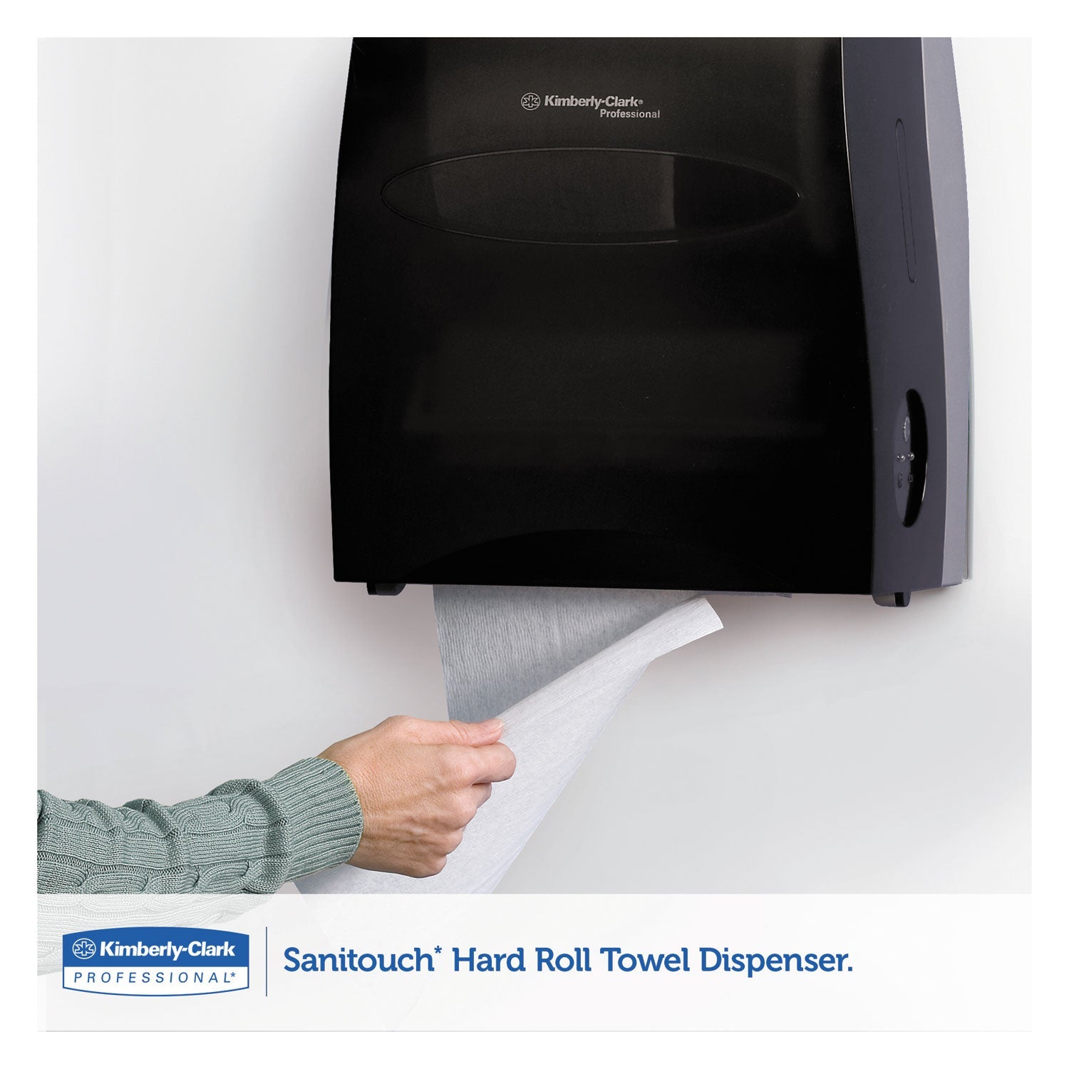 Kimberly-Clark Professional* Sanitouch Hard Roll Towel Dispenser, 12.63 X 10.2 X 16.13, Smoke