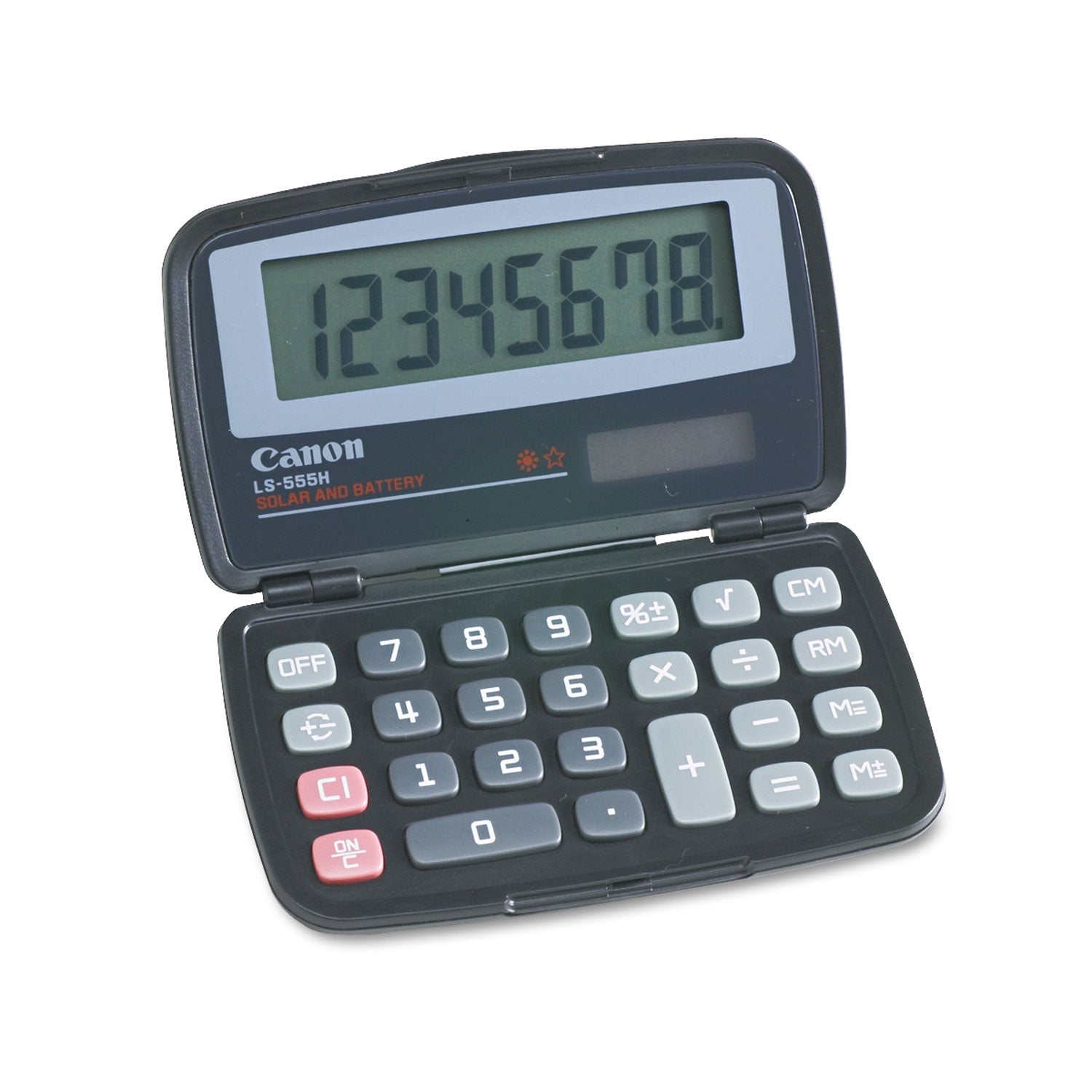 Canon® Ls555h Handheld Foldable Pocket Calculator, 8-Digit Lcd